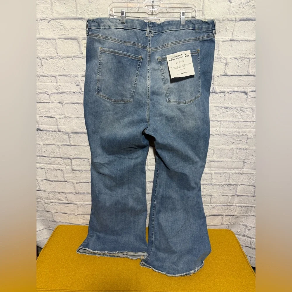 Good American Good Legs Flare Wide Leg Jeans, Mid Rise, Size 28-32 - Picture 5 of 7